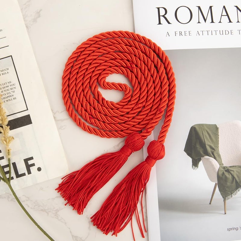 Cidenbio Cords for Graduation 2025 Honor Cords Bulk 8PCS Grad Rope Red Grad Cord 67" Long Braided Cord with Tassels Red Graduation Accessories for High School Honor Ropes for Decorations Bachelor Gown - Image 3